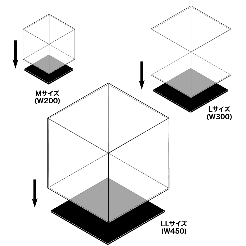 アクリルケース 5ミリ厚 ボックス ショーケース コレクション